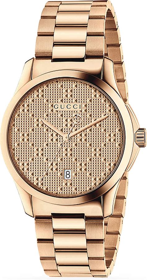 gucci g-timeless rose gold plated men& 39|Gucci watches for women.